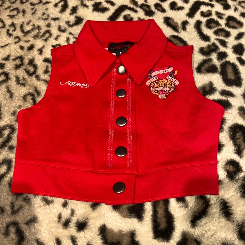 NWT Ed Hardy Children’s size 24M “LOVE RUNS WILD” Tiger & Heart LOGO very rare